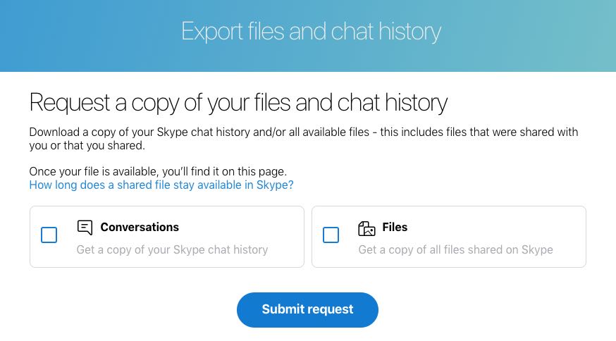 Как экспортировать файлы и историю чата из Skype