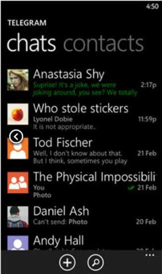 Telegram Windows Phone - в чем заключается его отличие